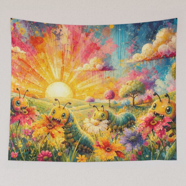 Item preview, Cute Bugs Eating Flowers at Sunset designed and sold by M-Y-A-R-T-.