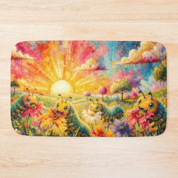 Item preview, Cute Bugs Eating Flowers at Sunset designed and sold by M-Y-A-R-T-.