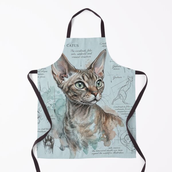 Item preview, Devon Rex Cat Anatomical Sketch Print designed and sold by Paolo-Bandal.