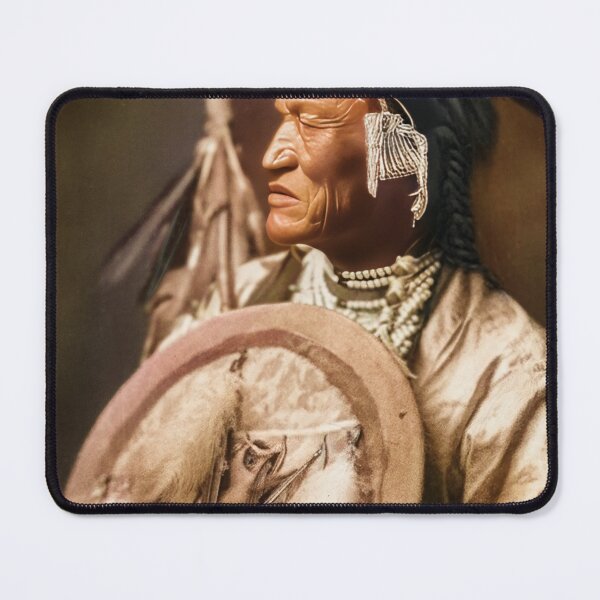 Item preview, Three White Cows - Atsina designed and sold by American Southwest: Colorized photography from Edward S. Curtis.
