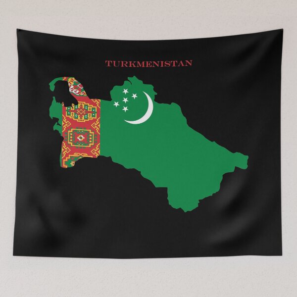 Item preview, Turkmenistan Map Flag Silhouette Asia Travel Pride Gift designed and sold by NTGUILTY.