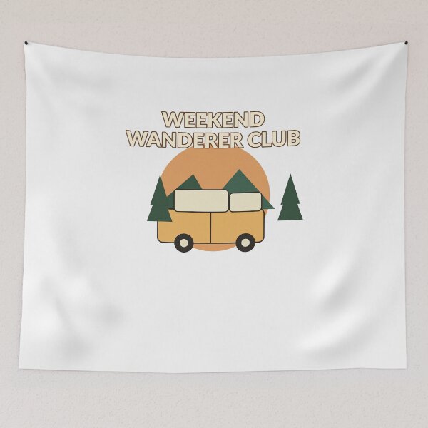 Item preview, Weekend Wanderer Club - Retro Camper Van Adventure Design designed and sold by Cozy Oddities Studio.