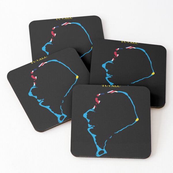 Item preview, Tuvalu Map Flag Silhouette South Pacific Travel Pride Gift designed and sold by NTGUILTY.