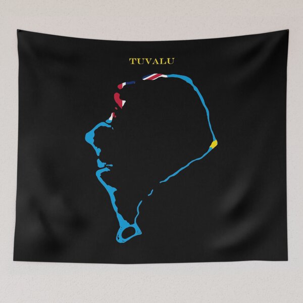 Item preview, Tuvalu Map Flag Silhouette South Pacific Travel Pride Gift designed and sold by NTGUILTY.