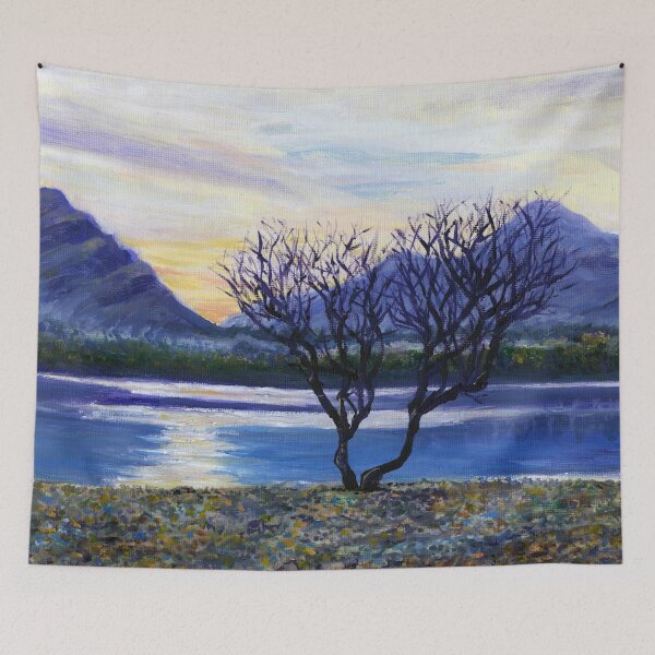 Item preview, Winter Tree at Sunset on the bank of Derwentwater near Keswick in the Lake District, England designed and sold by LymphomaLass.