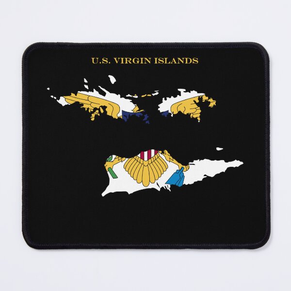 Item preview, US Virgin Islands Map Flag Silhouette Caribbean Travel Pride Gift designed and sold by NTGUILTY.