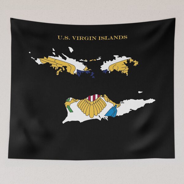 Item preview, US Virgin Islands Map Flag Silhouette Caribbean Travel Pride Gift designed and sold by NTGUILTY.