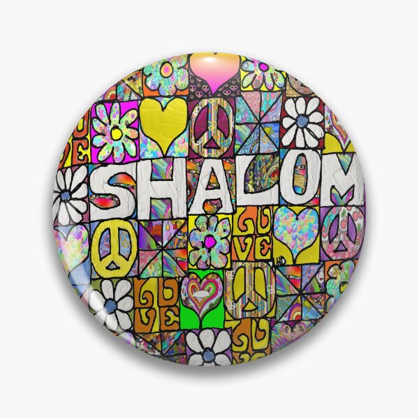 Artikelvorschau, Retro 60er Psychedelic Shalom entworfen und verkauft von Lee Hiller Designs.