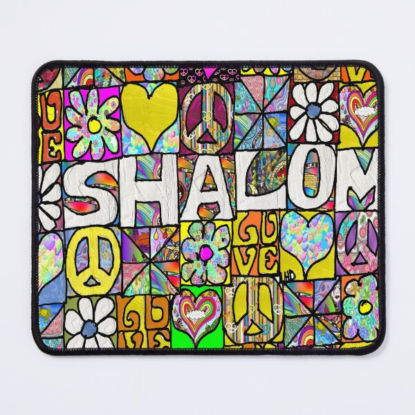 Item preview, Retro 60s Psychedelic Shalom designed and sold by Lee Hiller Designs.