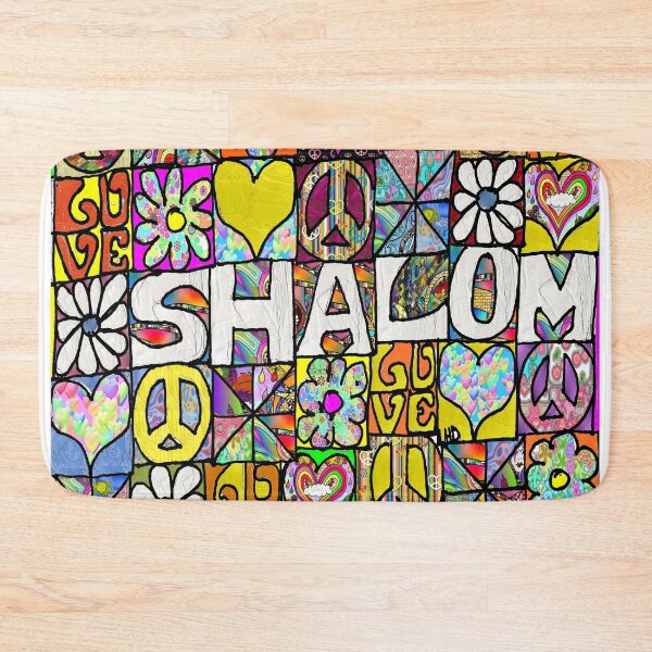 Item preview, Retro 60s Psychedelic Shalom designed and sold by Lee Hiller Designs.