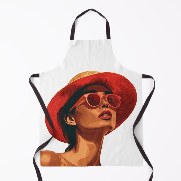 Item preview, Retro Chic Summer Girl Red Straw Hat Sunglasses Aesthetic designed and sold by MagySale.