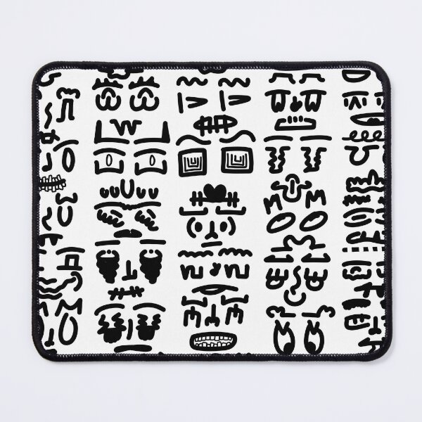 Item preview, Dark Green Abstract Faces – Minimal Doodle Pattern Art designed and sold by felipemaldonadoart.