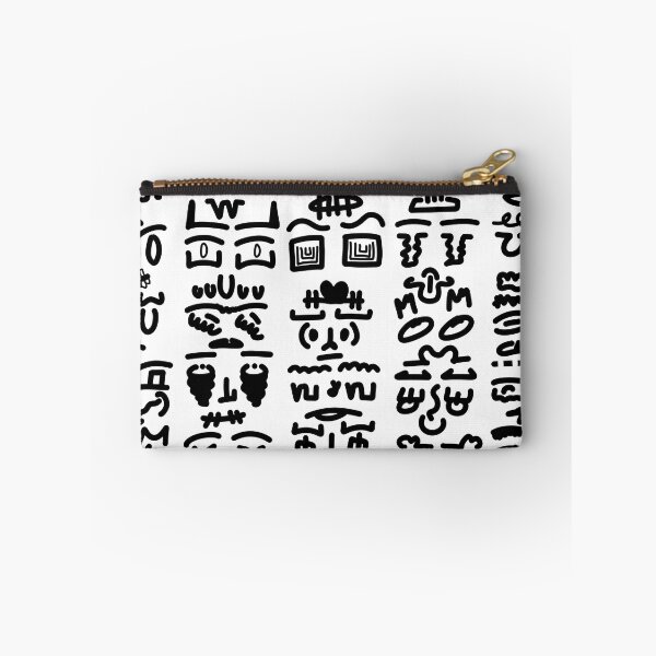 Item preview, Dark Green Abstract Faces – Minimal Doodle Pattern Art designed and sold by felipemaldonadoart.