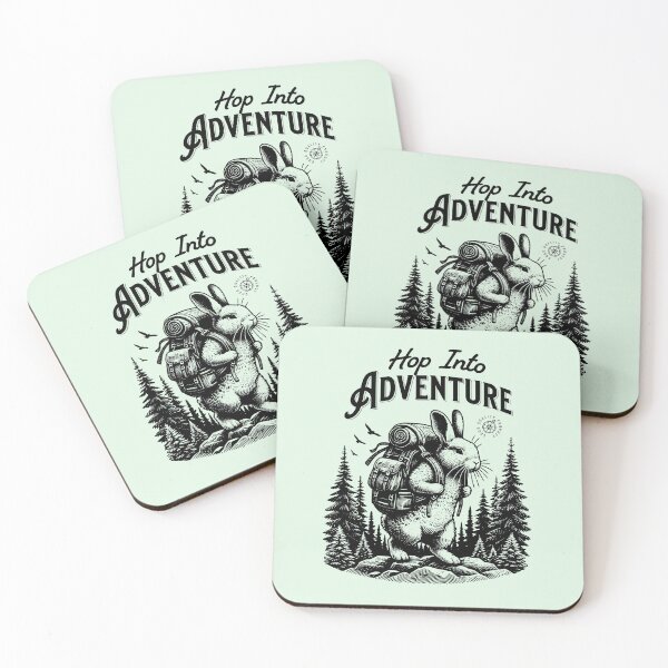 Item preview, Hop Into Adventure Cute Bunny Hiking Travel Design designed and sold by Sachie's Studio.
