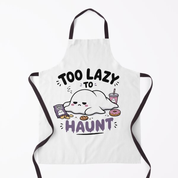 Item preview, Too Lazy to Haunt - Cute Snack Ghost designed and sold by BlackBoneArt.