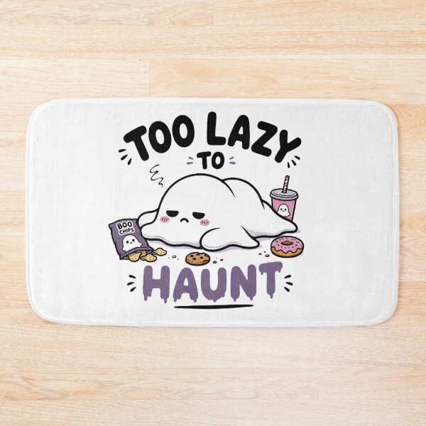Item preview, Too Lazy to Haunt - Cute Snack Ghost designed and sold by BlackBoneArt.
