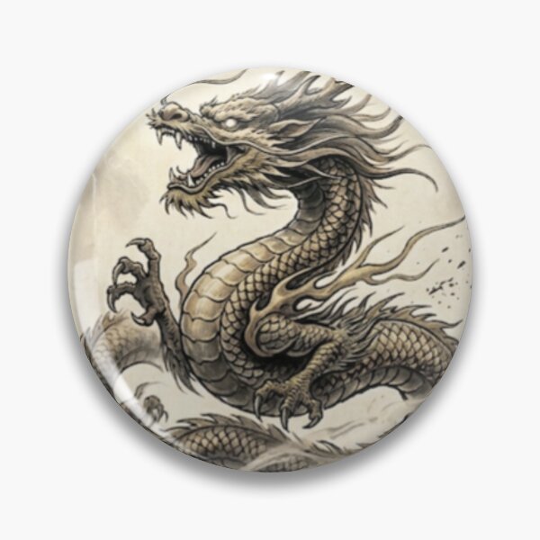 Item preview, 昇龍 Japanese Dragon Rising Ink Art designed and sold by kuishinnbou.