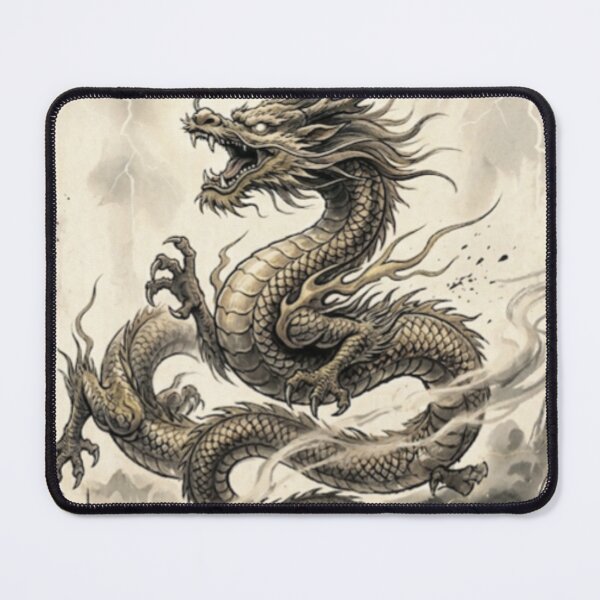 Item preview, 昇龍 Japanese Dragon Rising Ink Art designed and sold by kuishinnbou.