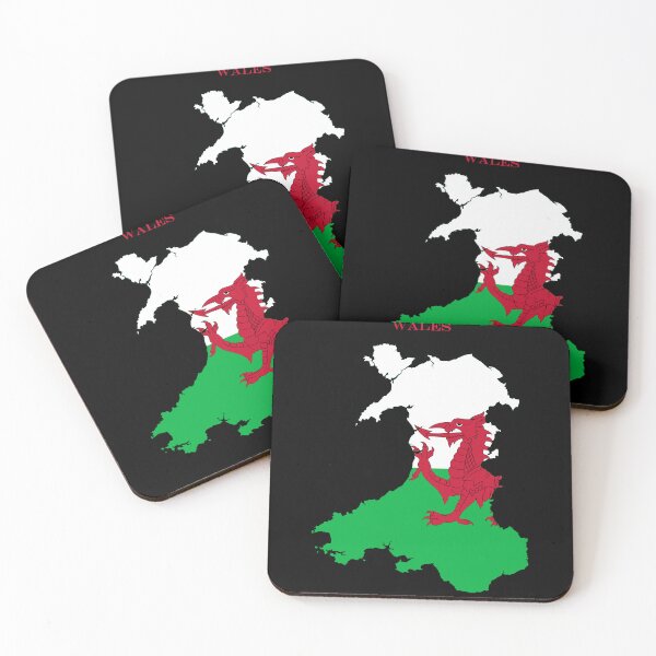 Item preview, Wales Map Flag Silhouette United Kingdom Travel Pride Gift designed and sold by NTGUILTY.
