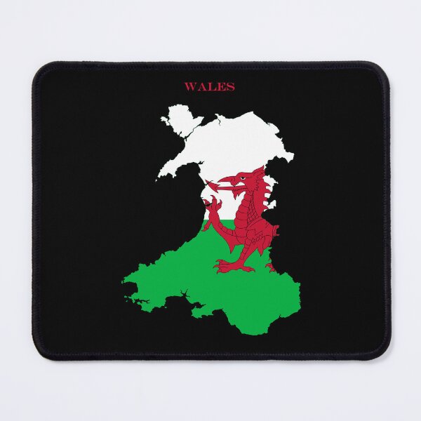 Item preview, Wales Map Flag Silhouette United Kingdom Travel Pride Gift designed and sold by NTGUILTY.