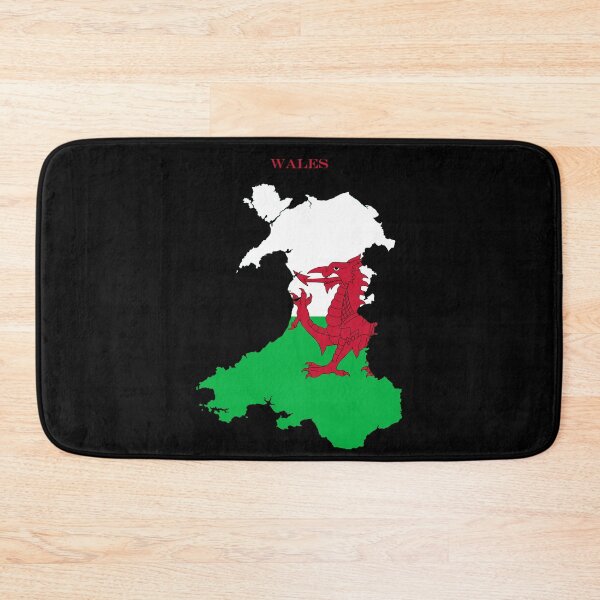 Item preview, Wales Map Flag Silhouette United Kingdom Travel Pride Gift designed and sold by NTGUILTY.