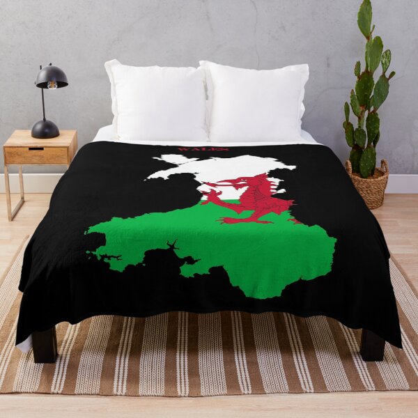 Item preview, Wales Map Flag Silhouette United Kingdom Travel Pride Gift designed and sold by NTGUILTY.