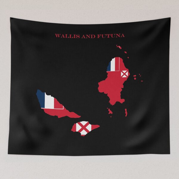 Item preview, Wallis and Futuna Map Flag Silhouette South Pacific Travel Pride Gift designed and sold by NTGUILTY.
