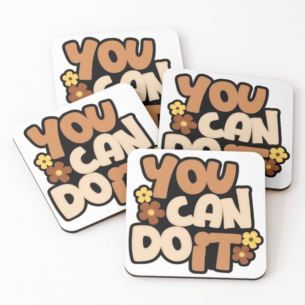 Item preview, You Can Do It Retro Motivational Typography Design | Positive Aesthetic Quote designed and sold by Aedition.