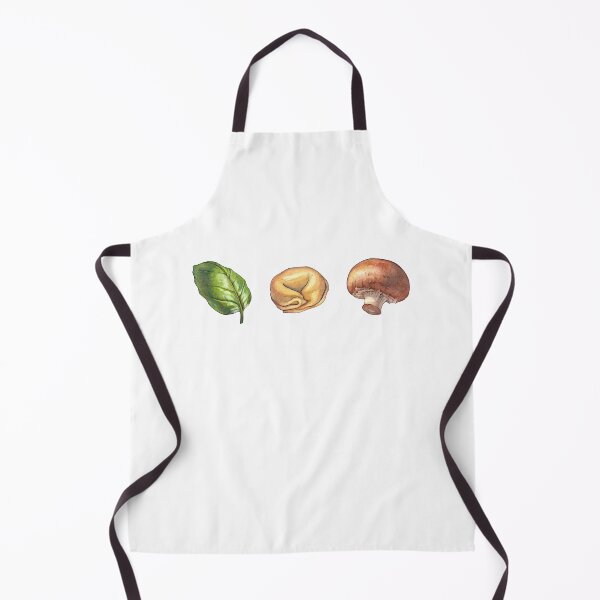 Item preview, Basil Leaf Tortellini Cremini Mushroom Trio - Watercolor Art designed and sold by AquarellChill.