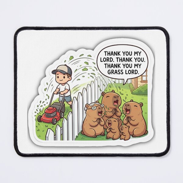 Item preview, Grass Lord, Funny Capybara Sticker designed and sold by sabarinath3421.