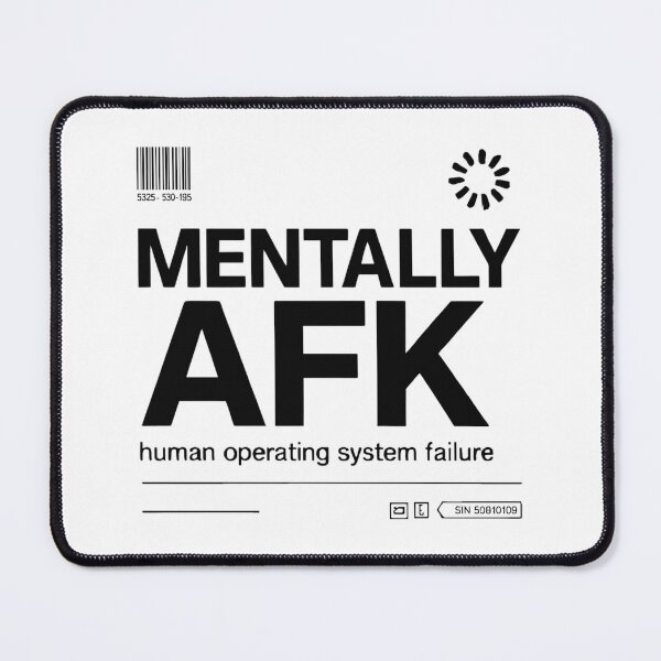 Item preview, Mentally AFK - Futuristic Streetwear Design - Human Operating System Failure - Minimalist Techwear Aesthetic designed and sold by HumanCreator.