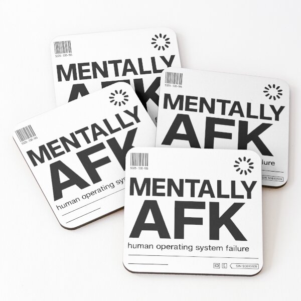 Item preview,  Mentally AFK - Futuristic Streetwear Design - Human Operating System Failure - Minimalist Techwear Aesthetic designed and sold by HumanCreator.