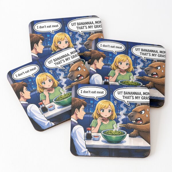 Item preview, Capybara Steals Funny Anime Food Sticker designed and sold by sabarinath3421.