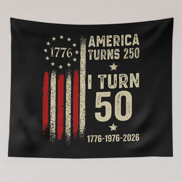 Item preview, America Turns 250 I Turn 50 1976 50Th Birthday Funny Vintage designed and sold by Fereskabilon.