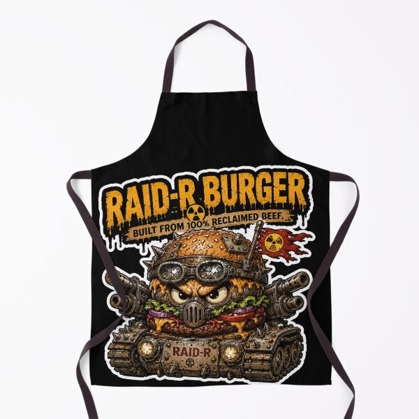 Item preview, Raid-R Burger Sticker | Post Apocalyptic Burger Tank | Funny Wasteland Fast Food Art designed and sold by Snackwave Ninety.