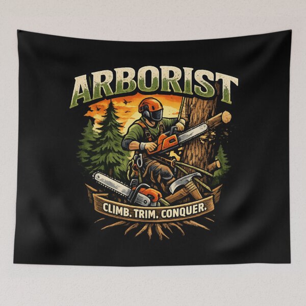 Item preview, Arborist - Climb Trim Conquer Tree Climber Logging Worker  designed and sold by SidTastic .