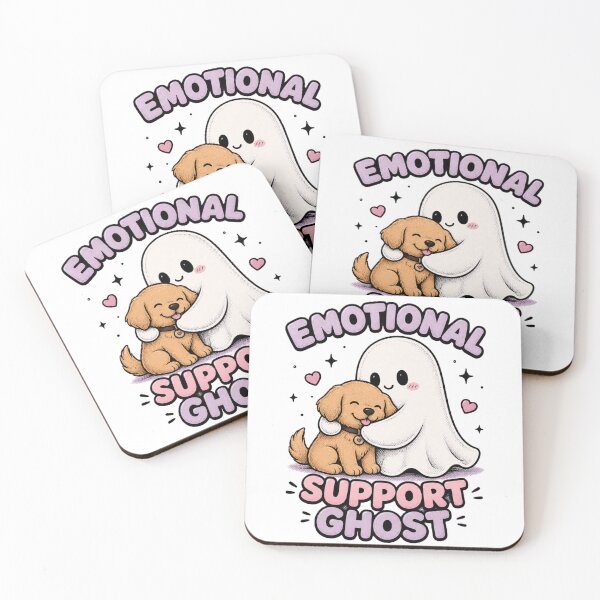 Item preview, Emotional Support Ghost Cute Halloween Aesthetic Shirt designed and sold by BlackBoneArt.