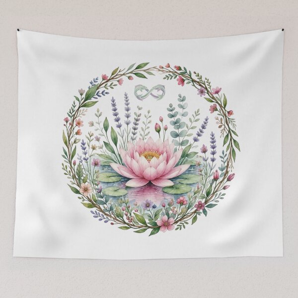 Item preview, Pisces Celestial Botanical - Water Lily Floral Wreath designed and sold by MoonSoul Studio.