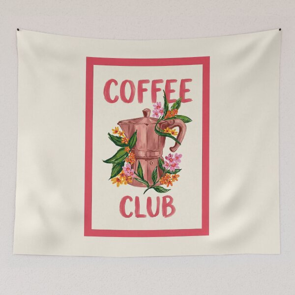 Item preview, Vintage Coffee Club Poster – Retro Moka Pot Artwork designed and sold by Islabonita..