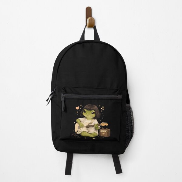 Item preview, Funny Frog Bob Haircut Meme – Cute Guitar Frog Aesthetic designed and sold by Cutie Galore.