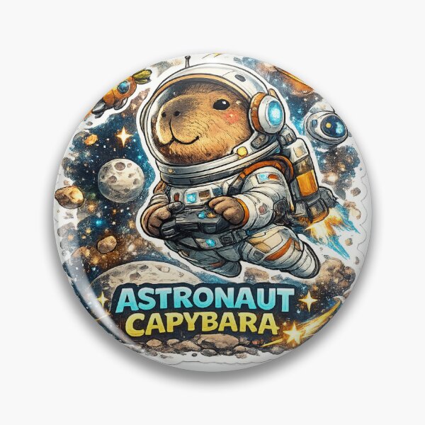 Item preview, Astronaut Cute Capybara Collection Kawaii Animal Art designed and sold by Aramdesing.