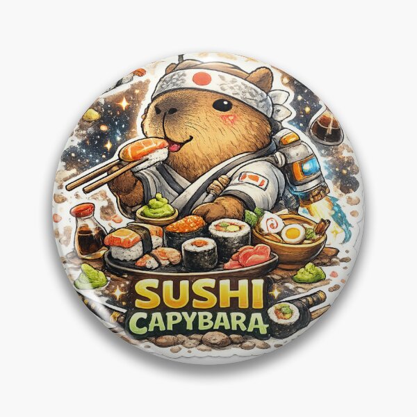 Item preview, Sushi Cute Capybara Collection Kawaii Animal Art designed and sold by Aramdesing.
