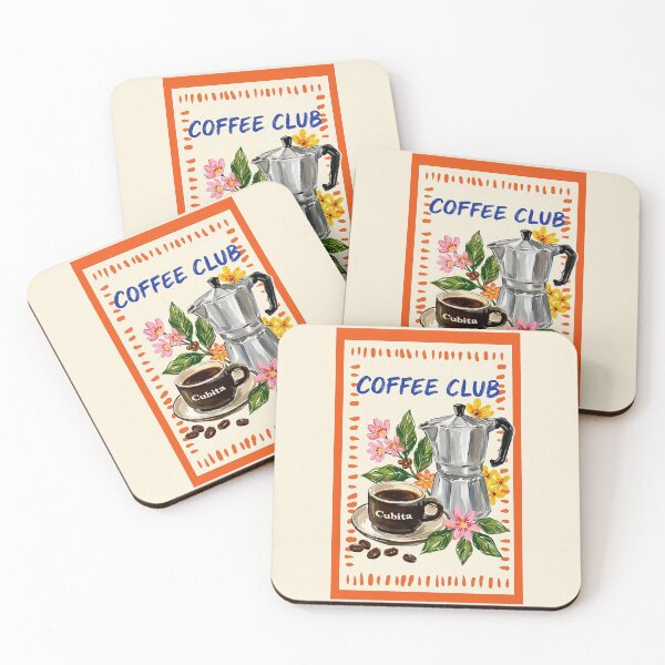 Item preview, Cute Coffee Club Illustration – Cozy Moka Pot Aesthetic Design designed and sold by Islabonita..