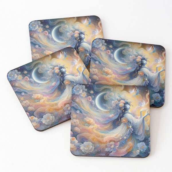 Item preview, Crescent‑Bloom Guardian of the Painted Sky designed and sold by bloorose.