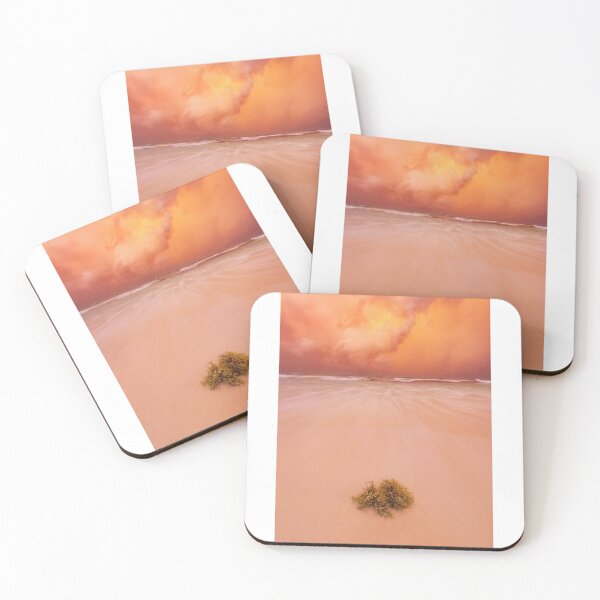 Item preview, Surreal Copper Sunset Beach Long Exposure – Minimalist Ocean Storm Photography designed and sold by PygmyTitan Photo.
