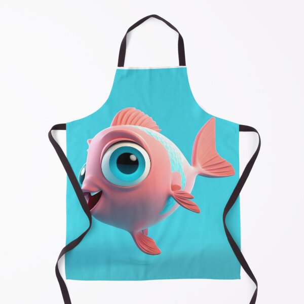 Item preview, Cute Pink Fish Chibi Undersea Illustration designed and sold by PrimePrintLab.