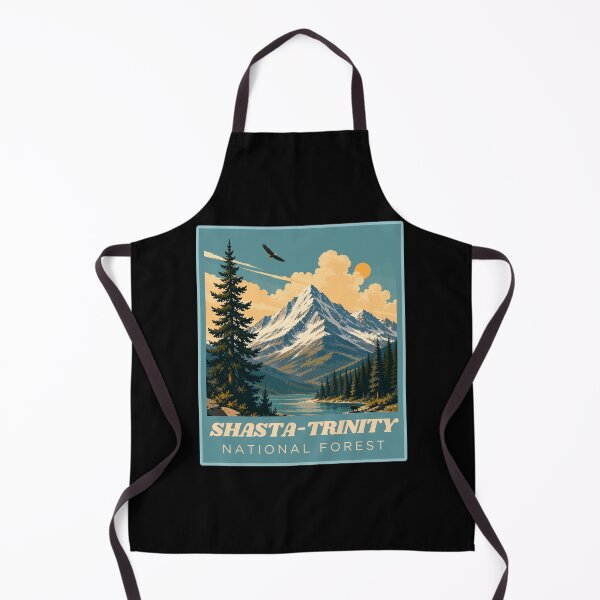 Item preview, Shasta-Trinity National Forest in California - USA, Vintage Art Travel Landscape designed and sold by MaateoDesign.