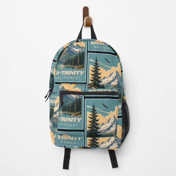 Item preview, Shasta-Trinity National Forest in California - USA, Vintage Art Travel Landscape designed and sold by MaateoDesign.