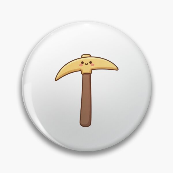 Item preview, Cute Golden Cartoon Axe With Happy Face And Pink Cheeks designed and sold by AbanoubStore.