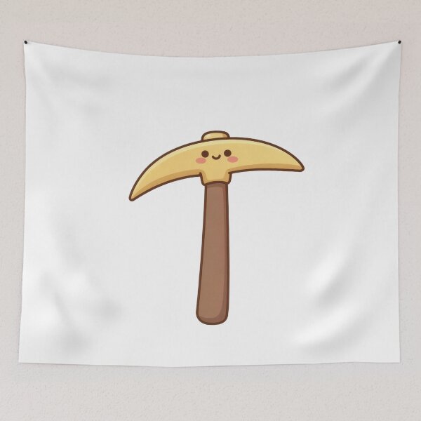 Item preview, Cute Golden Cartoon Axe With Happy Face And Pink Cheeks designed and sold by AbanoubStore.